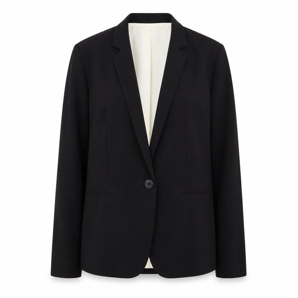 New Look Women's Black Blazer Size 10 Lined Single-Breasted Jacket