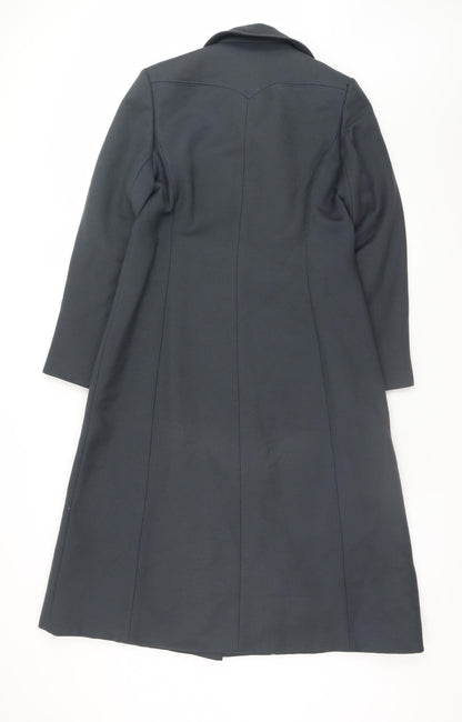 Lampert London Womens Black Wool Long Overcoat Size 12