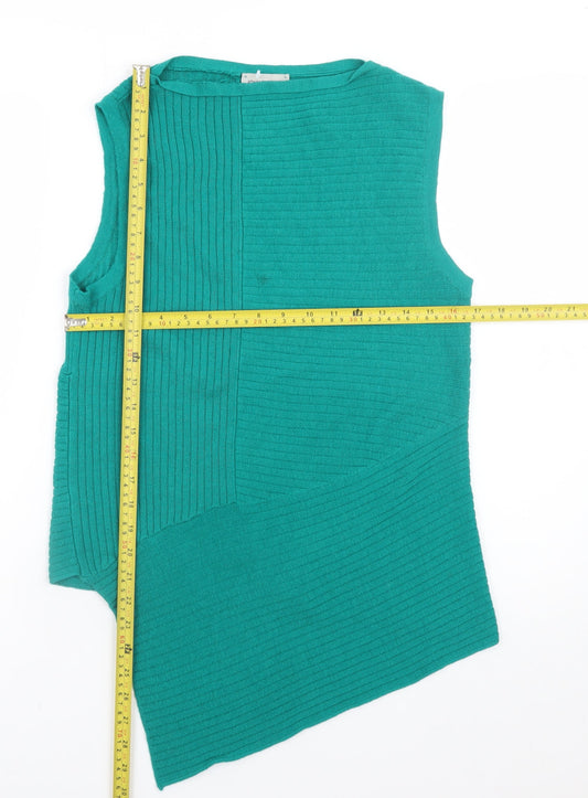John Smedley Women's Green 100% Merino Wool Sleeveless Tank Top Size S