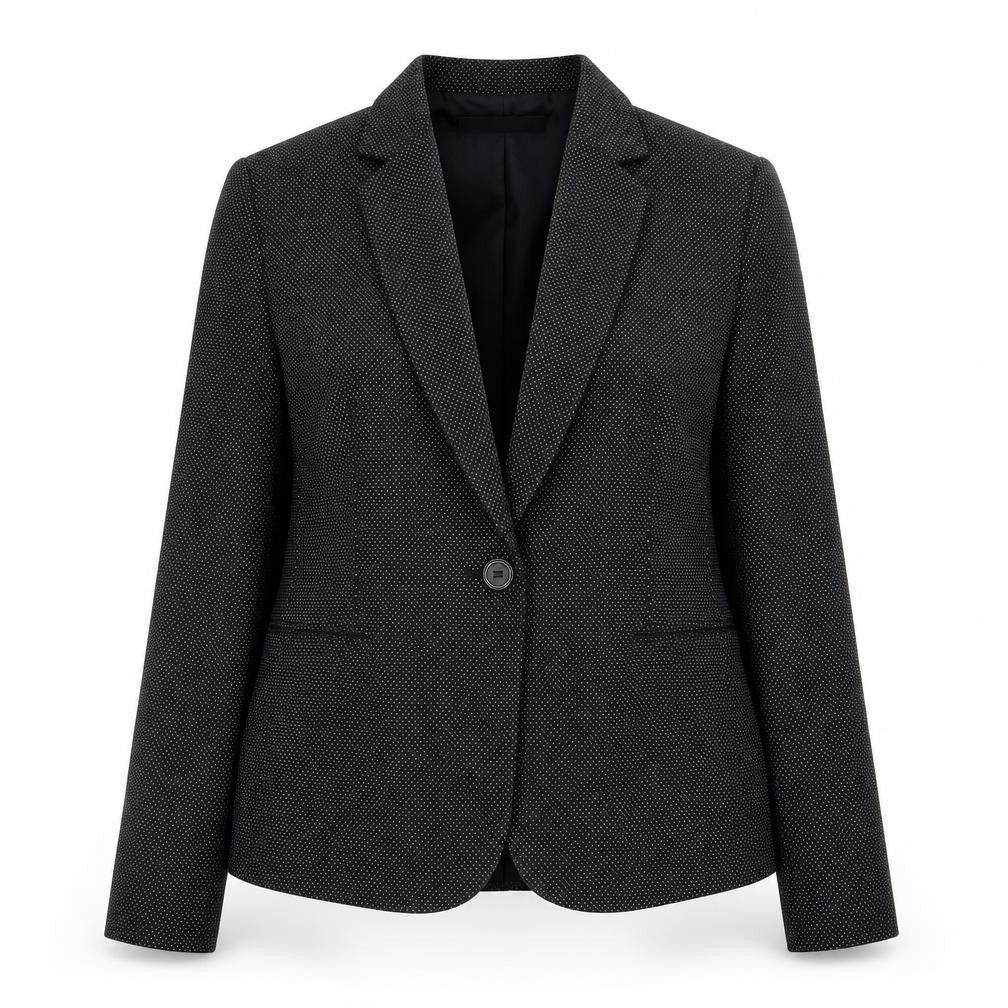 Zara Women Black Regular Fit Polyester Blazer Size 12