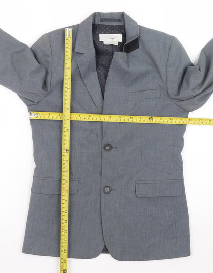 John Lewis Boys Grey Single Breasted Blazer 10 Years Regular Fit Formal Jacket