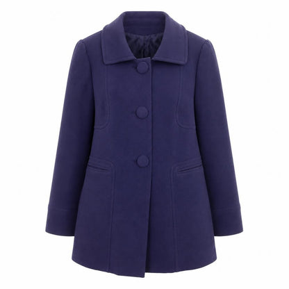 Papaya Women's Purple Mid-Length Overcoat Size 16 Button Lined
