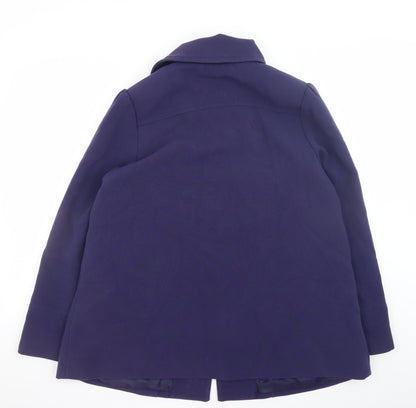 Papaya Women's Purple Mid-Length Overcoat Size 16 Button Lined
