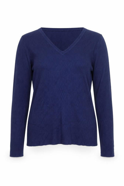 Marks and Spencer Women’s Blue V-Neck Long Sleeve Pullover Jumper UK 16