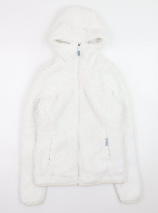 Womens UK Size S DECATHLON White Full Zip Hoodie