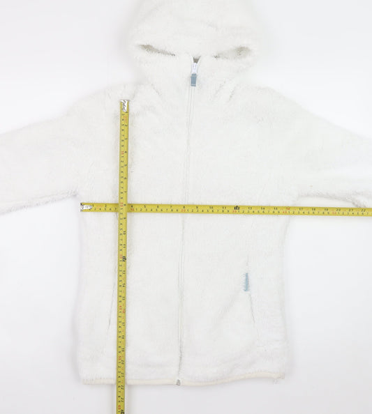 Womens UK Size S DECATHLON White Full Zip Hoodie