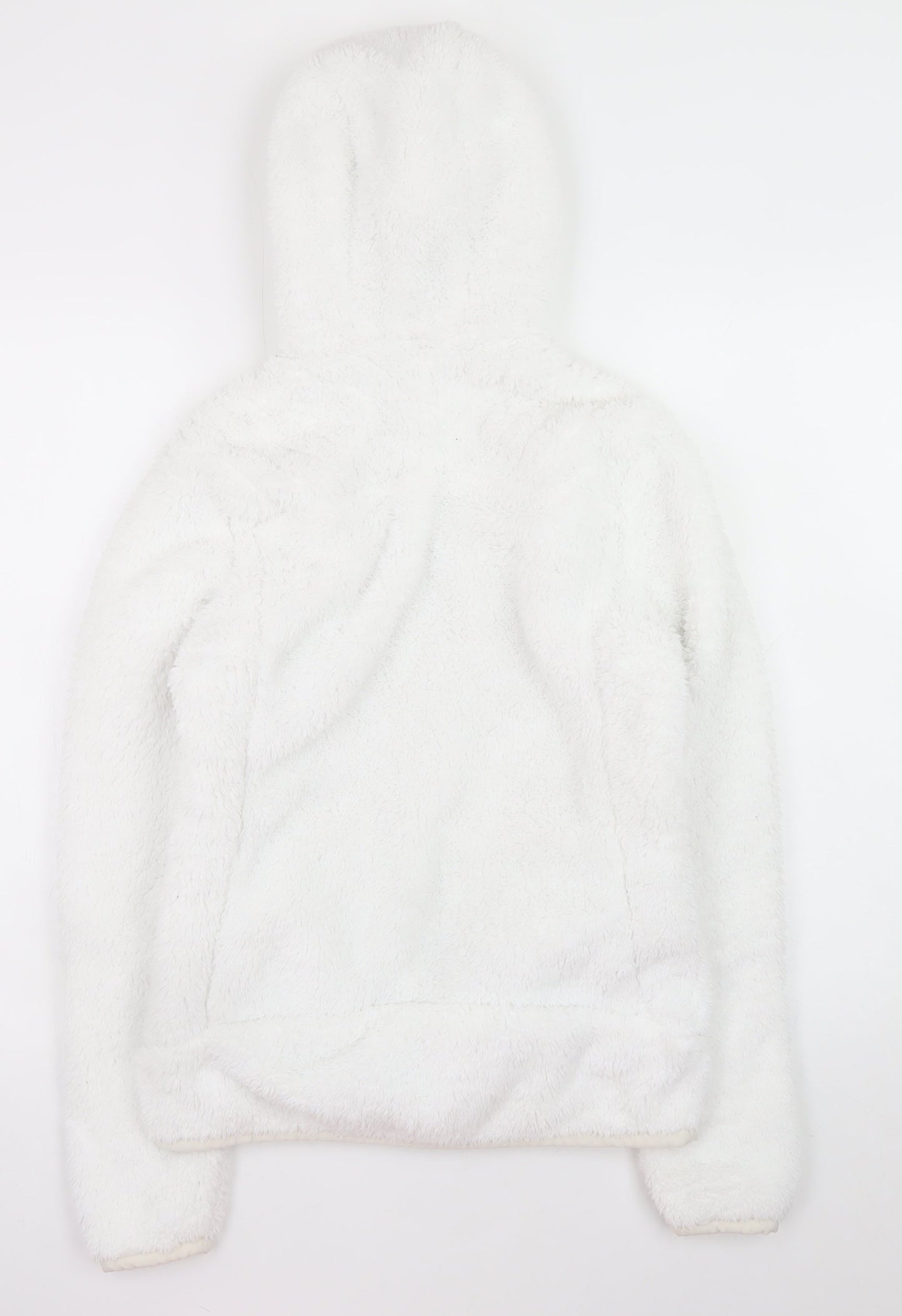 Womens UK Size S DECATHLON White Full Zip Hoodie