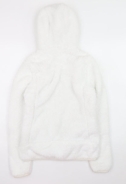 Womens UK Size S DECATHLON White Full Zip Hoodie