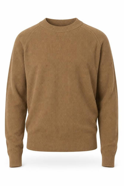 Jack & Jones Men's Brown Knit Crew Neck Pullover Jumper Size L