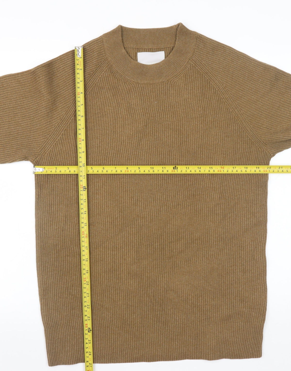 Jack & Jones Men's Brown Knit Crew Neck Pullover Jumper Size L