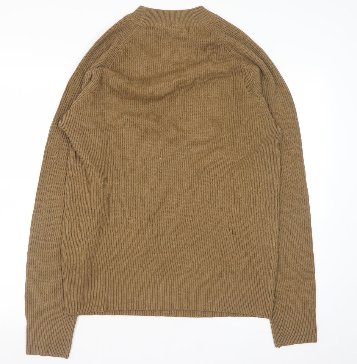 Jack & Jones Men's Brown Knit Crew Neck Pullover Jumper Size L