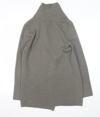 Jigsaw Women’s Grey Wool High Neck Cardigan Size S
