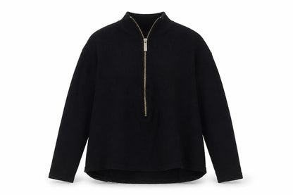 River Island Women's Black Size 8 1/2 Zip Knit Jumper