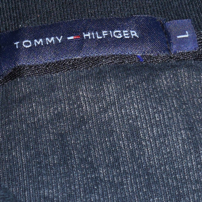 Tommy Hilfiger Men's Black Long Sleeve Striped Polo Shirt L