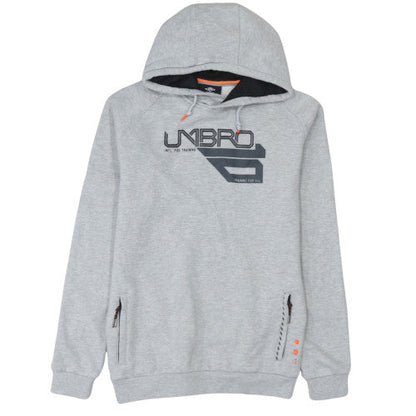 Umbro Boys Grey Hoodie Pullover Graphic Print Hooded Sweatshirt Size M