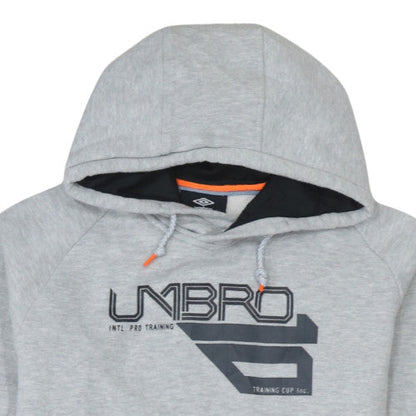 Umbro Boys Grey Hoodie Pullover Graphic Print Hooded Sweatshirt Size M