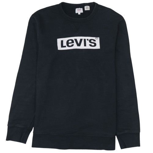 Mens UK Size M Levi's Black Pullover Sweatshirt