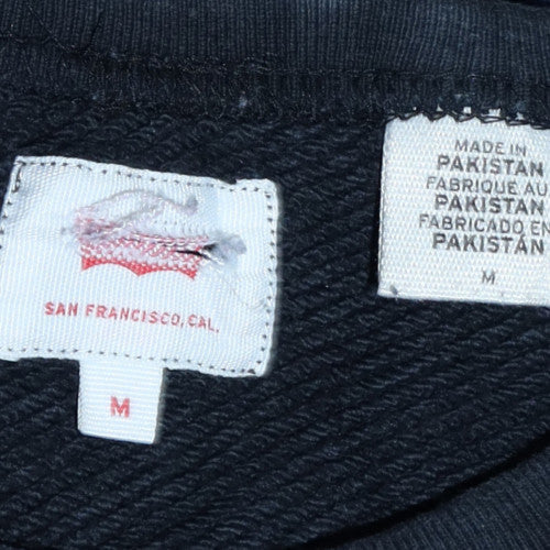 Mens UK Size M Levi's Black Pullover Sweatshirt