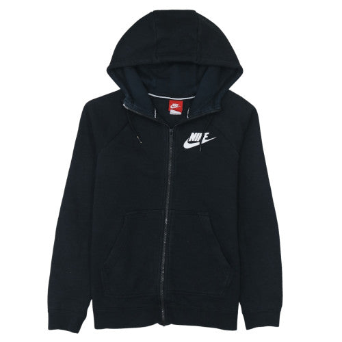 Womens UK Size S Nike Black Full Zip Hoodie
