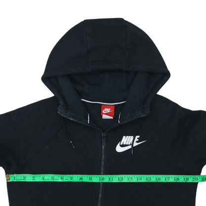 Womens UK Size S Nike Black Full Zip Hoodie