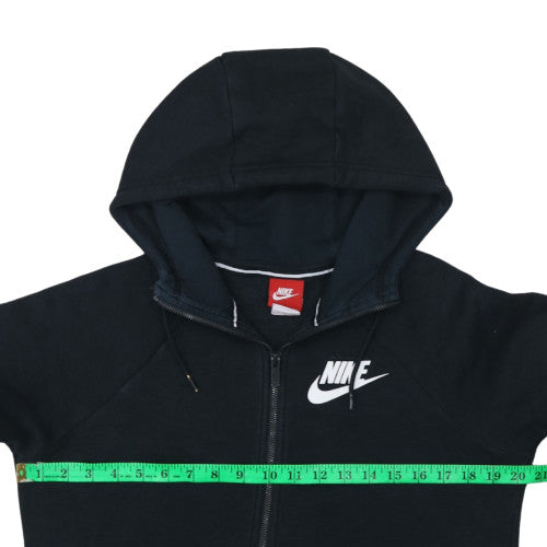 Womens UK Size S Nike Black Full Zip Hoodie