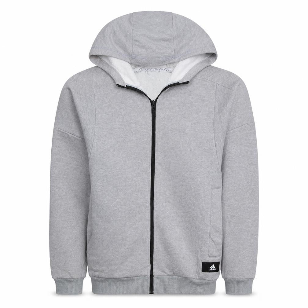 Mens UK Size M adidas Grey Full Zip Hoodie