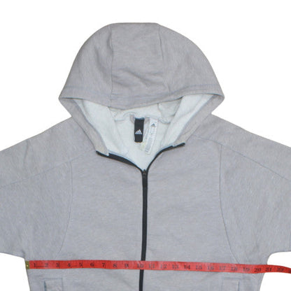 Mens UK Size M adidas Grey Full Zip Hoodie