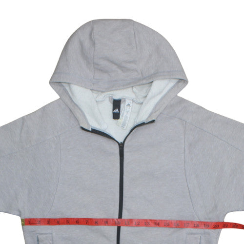 Mens UK Size M adidas Grey Full Zip Hoodie