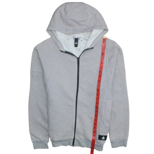 Mens UK Size M adidas Grey Full Zip Hoodie