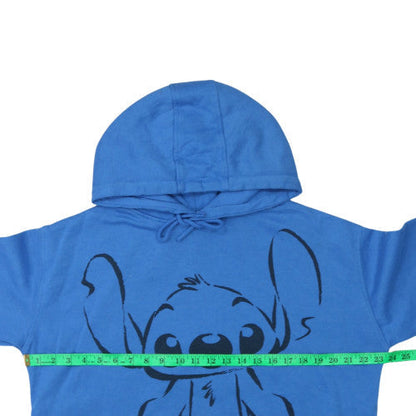 Womens UK Size 12 Disney Blue Pullover Hoodie