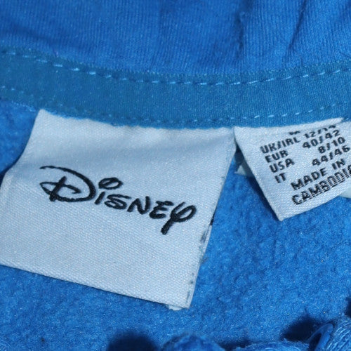 Womens UK Size 12 Disney Blue Pullover Hoodie
