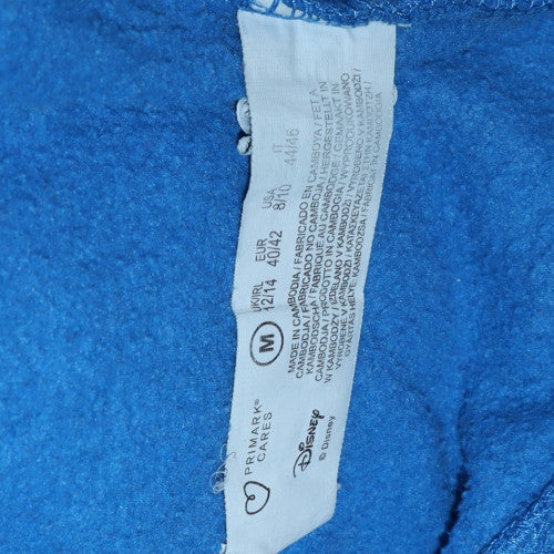 Womens UK Size 12 Disney Blue Pullover Hoodie