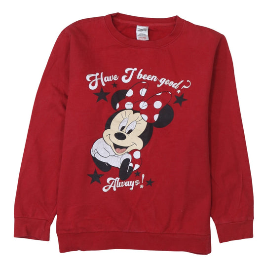 Womens UK Size L Disney Red Pullover Sweatshirt