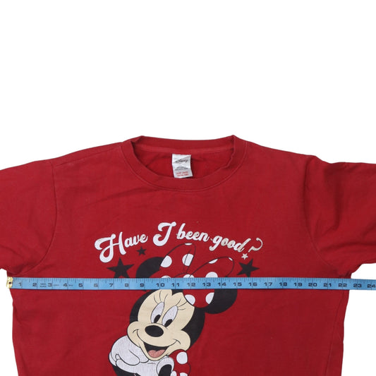 Womens UK Size L Disney Red Pullover Sweatshirt