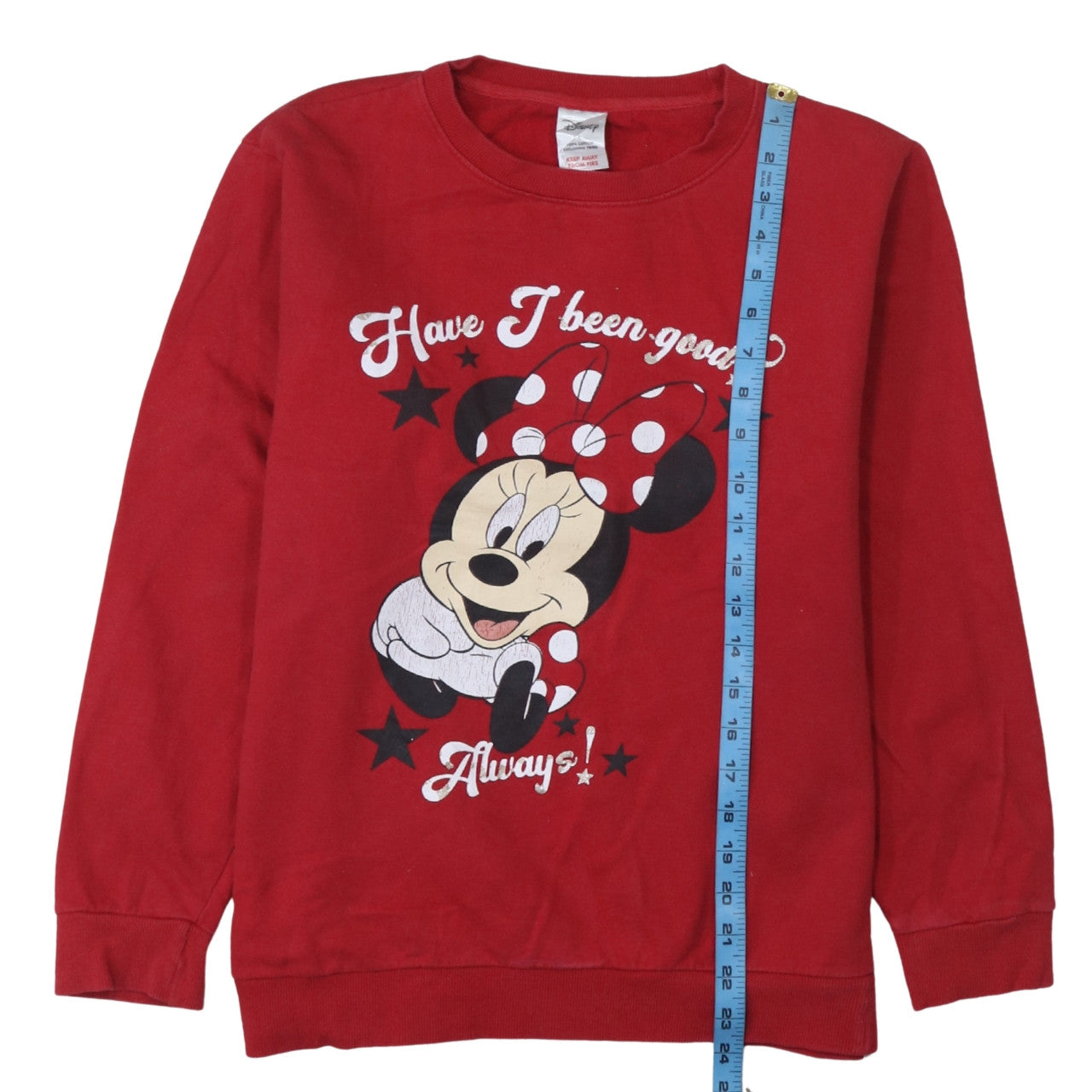 Womens UK Size L Disney Red Pullover Sweatshirt