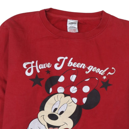 Womens UK Size L Disney Red Pullover Sweatshirt