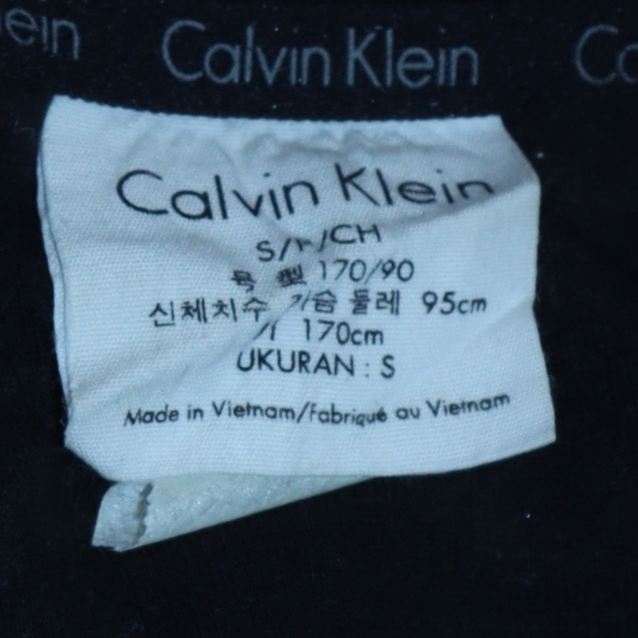Womens UK Size S Calvin Klein Black Pullover Sweatshirt