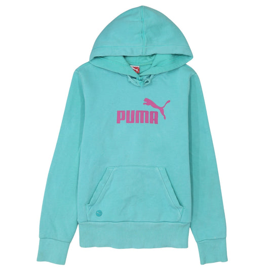 Womens UK Size 12 PUMA Blue Pullover Hoodie