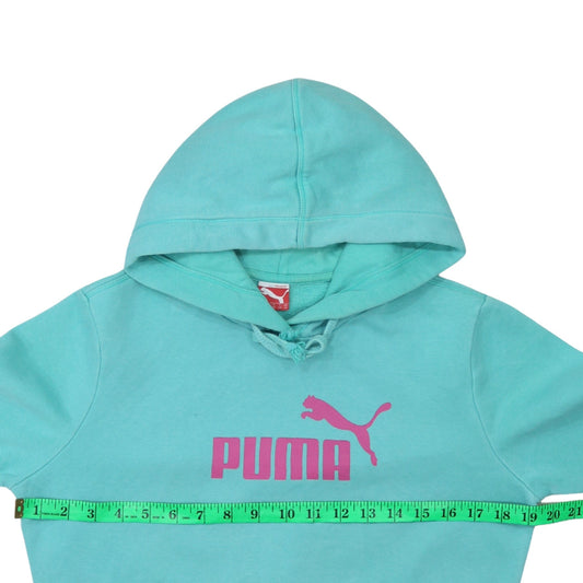 Womens UK Size 12 PUMA Blue Pullover Hoodie