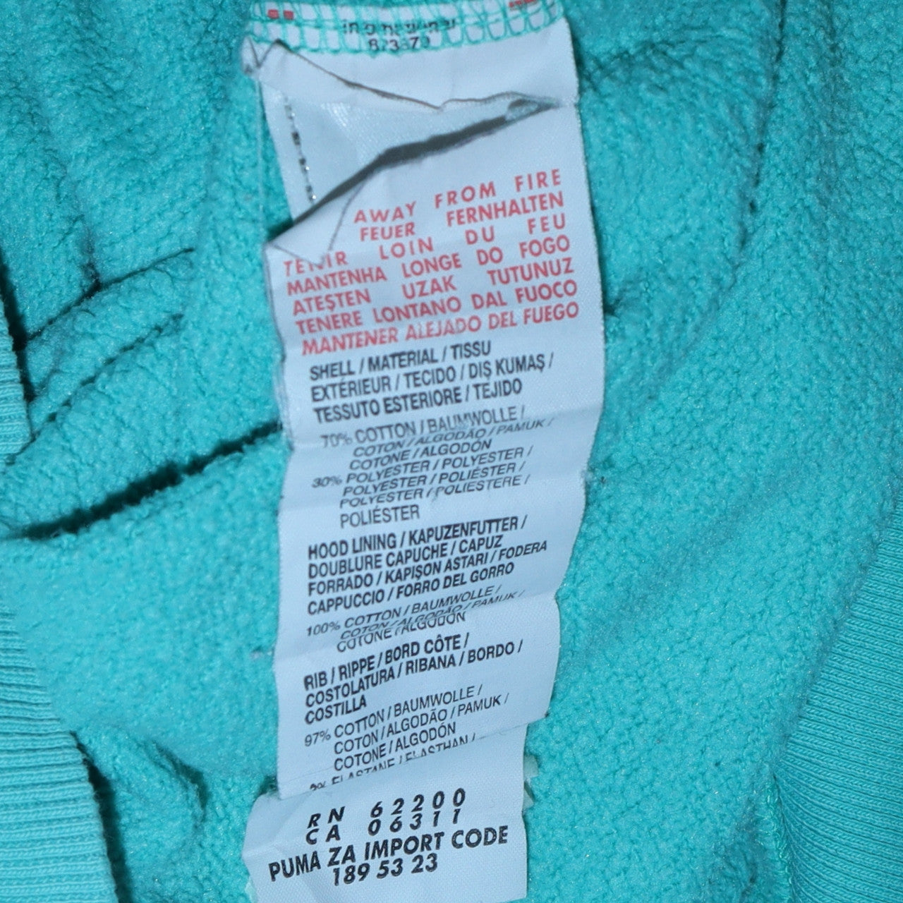 Womens UK Size 12 PUMA Blue Pullover Hoodie