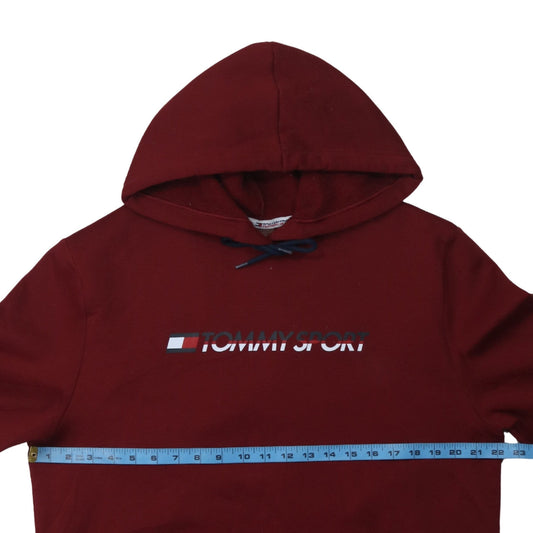 Mens UK Size L Tommy Sport Red Pullover Hoodie