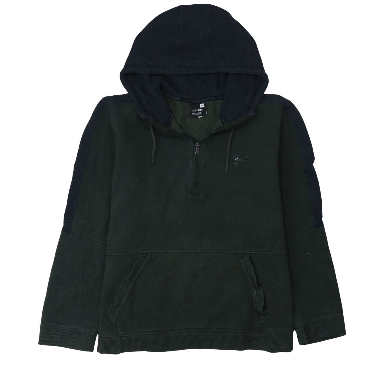 Mens UK Size XL Under armour Green 1/2 Zip Hoodie