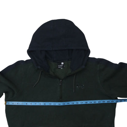 Mens UK Size XL Under armour Green 1/2 Zip Hoodie