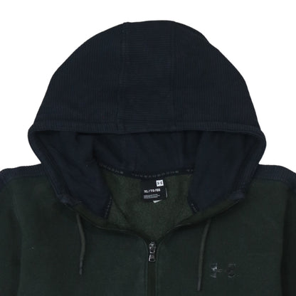 Mens UK Size XL Under armour Green 1/2 Zip Hoodie