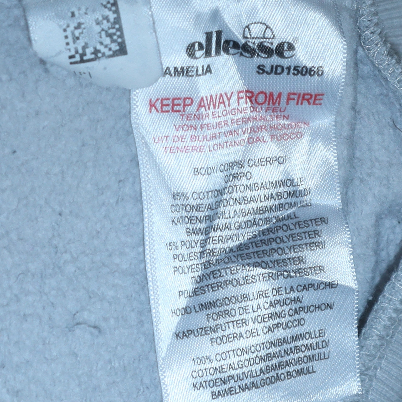 Womens UK Size 8 ellesse Grey Pullover Hoodie
