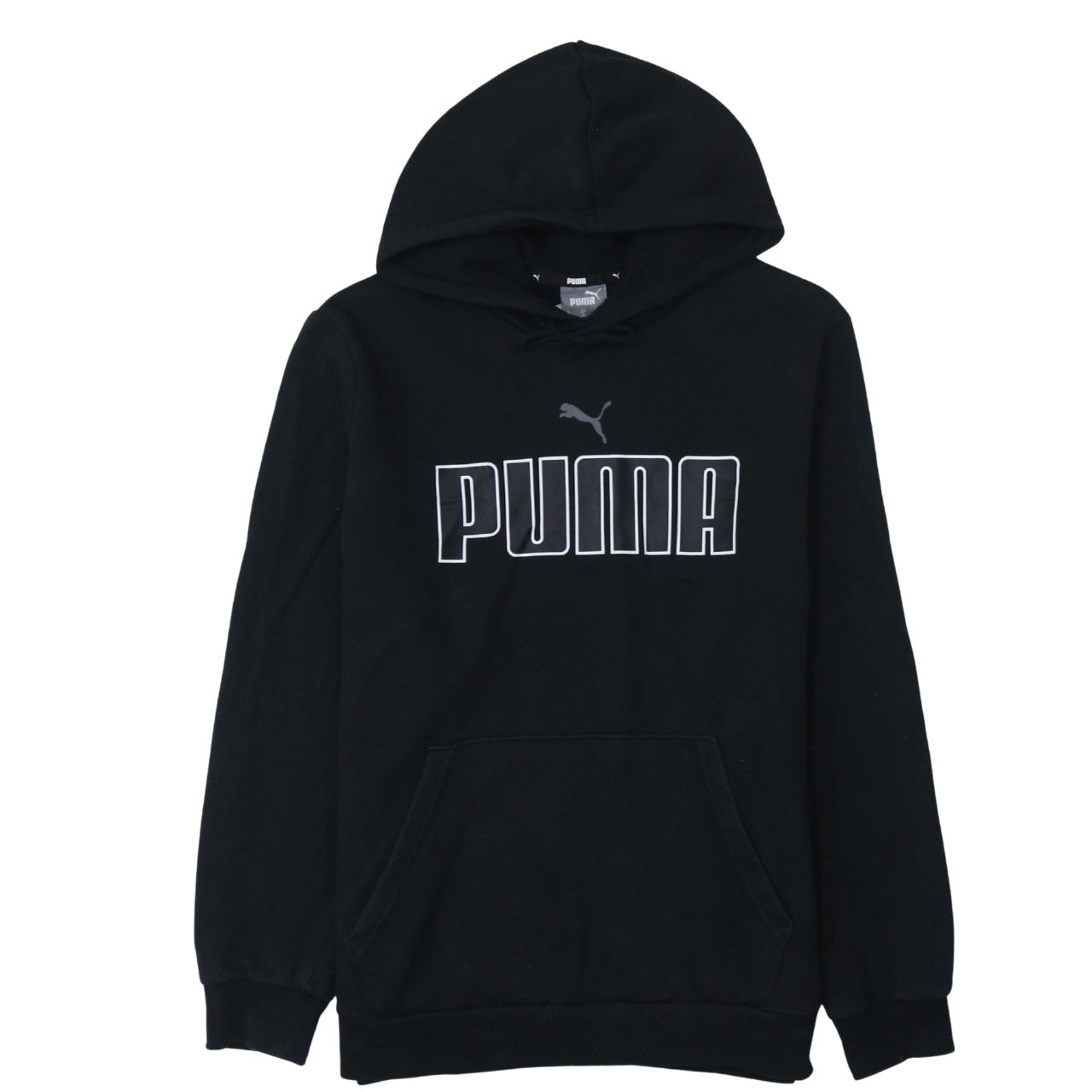 Mens UK Size M PUMA Black Pullover Hoodie