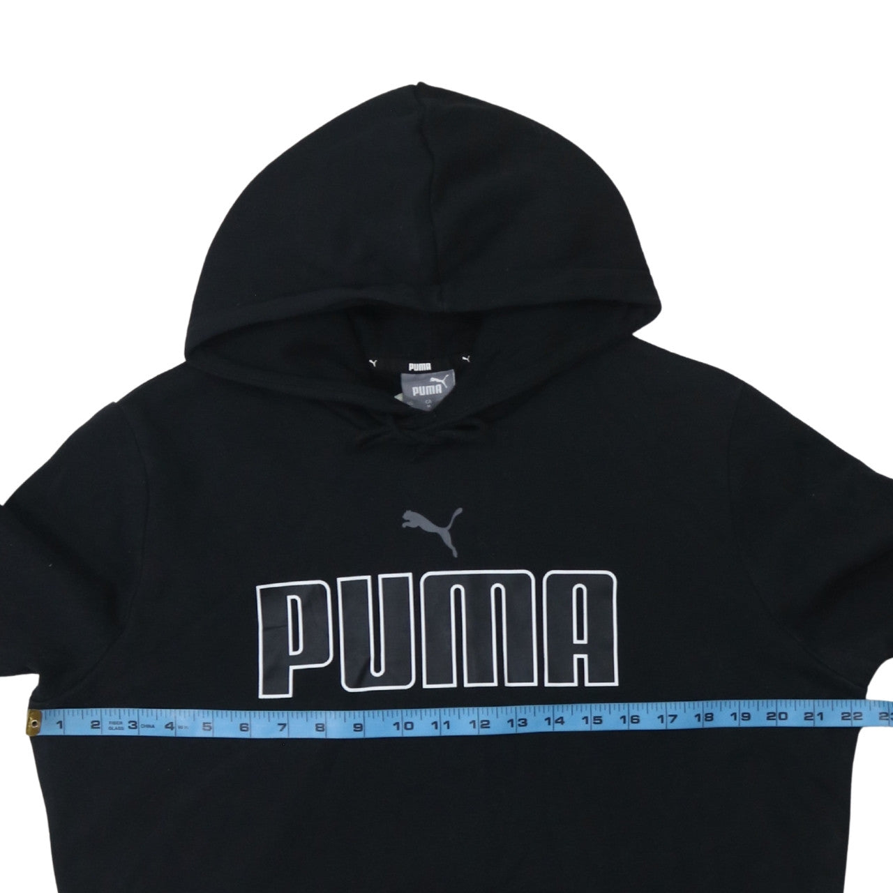 Mens UK Size M PUMA Black Pullover Hoodie