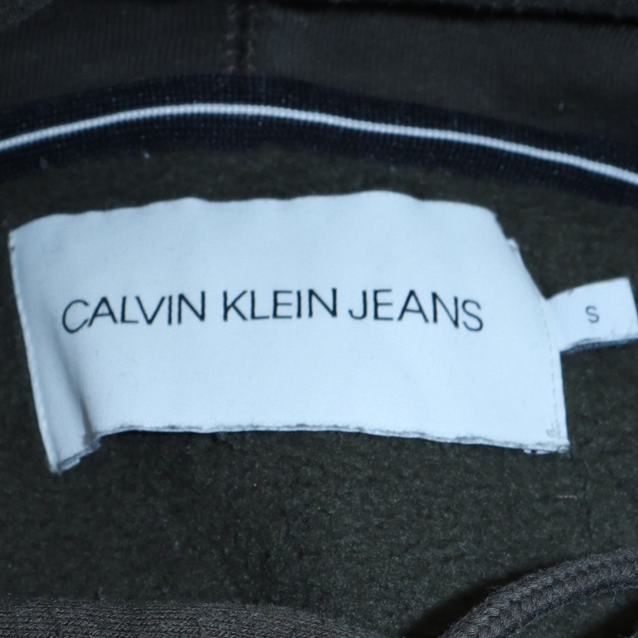 Mens UK Size S Calvin Klein Jeans Brown Pullover Hoodie