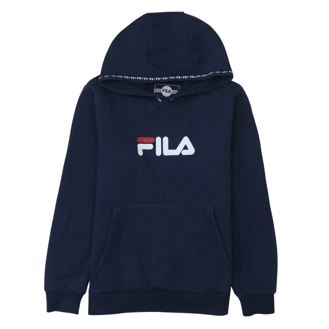 Fila Boys Navy Blue Pullover Hoodie 13-15 Years Logo Design