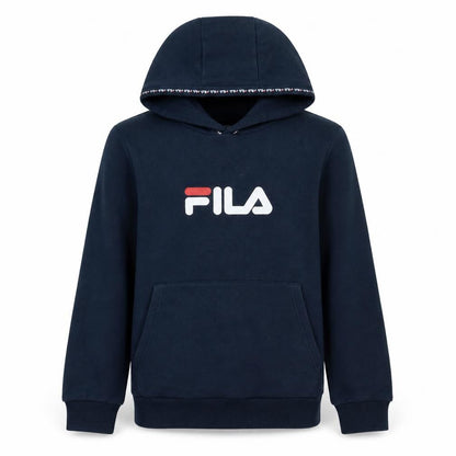Fila Boys Navy Blue Pullover Hoodie 13-15 Years Logo Design